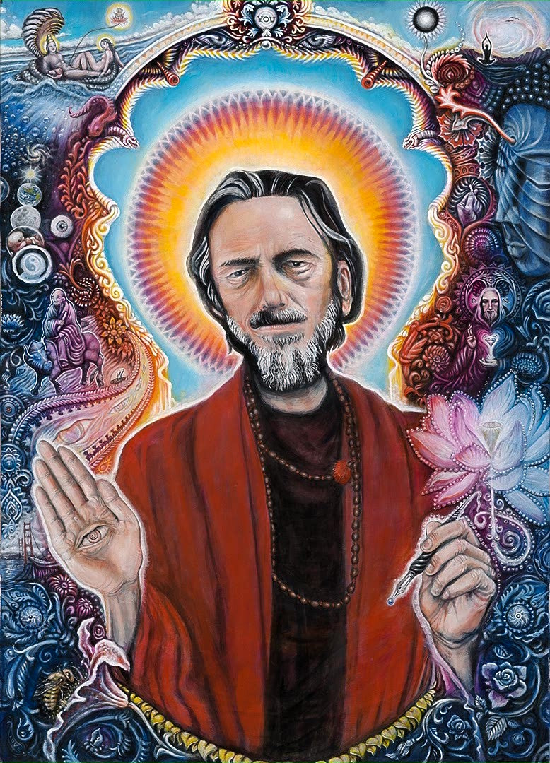 Portrait of Alan Watts - Artdrop